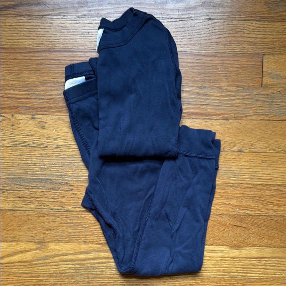 Hanna Andersson Navy Blue pajamas set pjs size 5